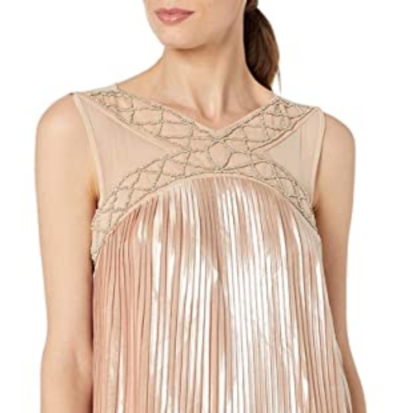 NWT, Jax Black Label Illusion Pleated Trapeze Dress - Picture 12 of 16